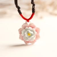 Porcelain Necklace, Flower, plated, fashion jewelry & for woman .1-29.9 Inch 