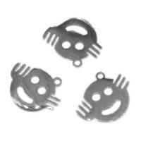 Stainless Steel Pendants, Smiling Face 