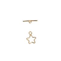 Sterling Silver Toggle Clasp, 925 Sterling Silver, Star, plated, DIY & hollow 1.9mm 1.2mm 