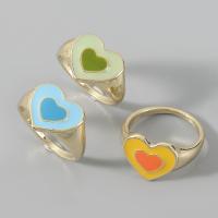 Enamel Zinc Alloy Finger Ring, Heart, fashion jewelry & for woman 