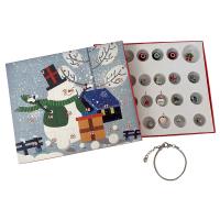DIY Bracelet Beads Set, Zinc Alloy, Christmas Design & enamel & with rhinestone, multi-colored 