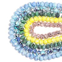 Innerer Twist Lampwork Perlen, rund, Kunstdruck, DIY, keine, 12x8.5mm, 10PCs/Tasche, verkauft von Tasche