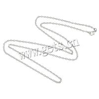 Eiserne Halskette Kette, Eisen, Platinfarbe platiniert, Oval-Kette, frei von Kadmium, 4x2.5x0.5mm, Länge:ca. 31 ZollInch, verkauft von PC