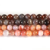 Natürliche Botswana Achat Perlen, rund, poliert, verschiedene Größen vorhanden, keine, Länge:ca. 14.6 ZollInch, verkauft von Strang