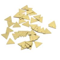 Brass Jewelry Pendants, Triangle, plated, golden 
