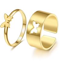 Железо Манжеты палец кольцо, Другое покрытие, 2 шт. & Регулируемый & Женский, Много цветов для выбора, продается указан