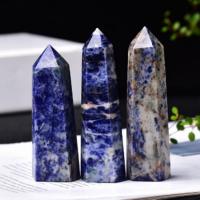 Sodalite Quartz Points, for home and office, green, 7-9cm 