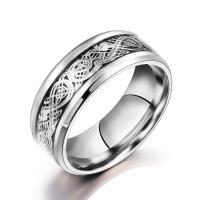 Нержавеющая сталь Человек палец кольцо, нержавеющая сталь, Мужский, Много цветов для выбора, 8mm, продается PC