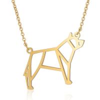 Titanium Steel Jewelry Necklace, Wolf, for woman cm 