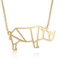 Titanium Steel Jewelry Necklace, Rhinoceros, for woman cm 