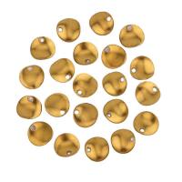 Brass Jewelry Pendants, Round, plated, yellow 