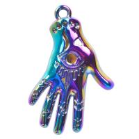 Zinc Alloy Hand Pendants, colorful plated, DIY, multi-colored cm 