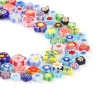 Millefiori Slice Lampwork Beads, Rhombus, printing, DIY, mixed colors cm 