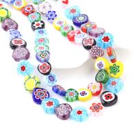 Millefiori Slice Lampwork Beads, Heart, printing, DIY, mixed colors cm 