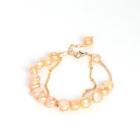 Pulseras de la perla, Perlas cultivadas de agua dulce, con acero inoxidable, para mujer, color mixto, 8mm, longitud:20 cm, Vendido por UD