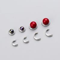 Sterling Silver Frame Beads, 925 Sterling Silver silver color 