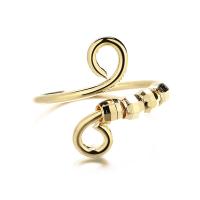 Brass Cuff Finger Ring, plated, adjustable & for woman US Ring 