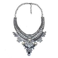 Fashion Statement Necklace, Zinc Alloy, with 2.76 inch extender chain, plated, for woman & with rhinestone Approx 17 
