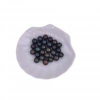 Natural Freshwater Pearl Loose Beads, Round, DIY, black 