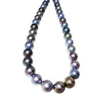 Collar de Perlas Natural de Freshwater, perla, Esférico, para mujer, color mixto, Grado AAAAA, 12-13mm, longitud:aproximado 60 cm, 33PCs/Sarta, Vendido por Sarta