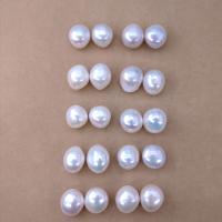 No Hole Cultured Freshwater Pearl Beads, DIY, white 