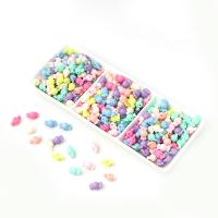 Perles acryliques nature, Acrylique, bonbon, moulage par injection, DIY, couleurs mélangées, 10mm Vendu par sac