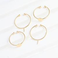 Brass Interchangeable Bead Ring, gold color plated, DIY 1mm 