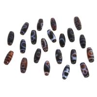 Natural Tibetan Agate Dzi Beads, Oval, DIY & two tone 