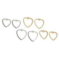 Brass Pendant Findings, Heart, 14K gold plated, fashion jewelry & for woman Approx 2mm 