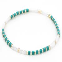 Glass Jewelry Beads Bracelets, Glass Beads, with Zinc Alloy, fashion jewelry 165mm 