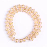 Natürliche Weiße Achat Perlen, Weißer Achat, rund, plattiert, DIY & Golddruck, weiß, Länge:38 cm, verkauft von Strang