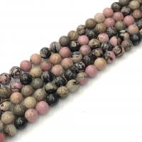 Rhodonite Beads, Rhodochrosite, Round, polished, DIY, mixed colors cm 