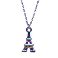 Zinc Alloy Building Pendants, colorful plated, fashion jewelry, multi-colored 