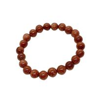 Goldstone Bracelet, Unisex, reddish orange Approx 15 Inch 