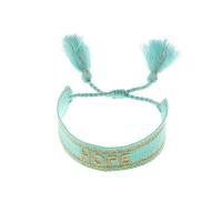 Fashion Jewelry Bracelet, Cloth, Adjustable & embroidered & with letter pattern & for woman 80mm 