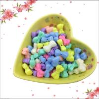 Solid Color Acrylic Beads, Bowknot, injection moulding, DIY, multi-colored, 15mm 