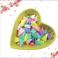 Solid Color Acrylic Beads, Triangle, injection moulding, DIY, multi-colored, 17mm 