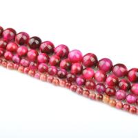 Tiger Eye Beads, Round, polished, DIY, rose camouflage cm 
