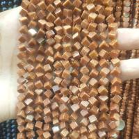Goldstone Beads, Square, polished, DIY, reddish orange, 6mm cm 