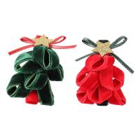 Christmas Hair Clip, Zinc Alloy, with Velveteen, 2 pieces & Christmas Design & fashion jewelry & for woman 
