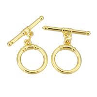 Brass Toggle Clasp, gold color plated, 21mm 
