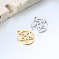 Stainless Steel Pendants, 304 Stainless Steel, plated, DIY & with star pattern & hollow 