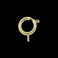 Brass Spring Ring Clasp, plated 12mm Approx 2mm 