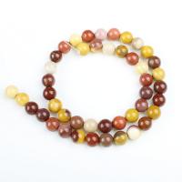 Yolk Stone Bead, Round, polished, DIY, mixed colors cm 