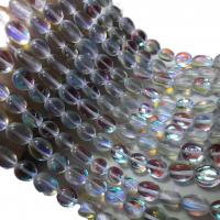 Ovale Kristallperlen, Österreichischer Kristall, DIY, gemischte Farben, 8x10mm, Länge:38 cm, verkauft von Strang