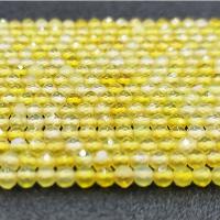 Natürliche gelbe Achat Perlen, Gelber Achat, rund, poliert, DIY & facettierte, gelb, 3mm, Länge:38 cm, verkauft von Strang