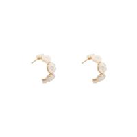 Cats Eye Earring, Zinc Alloy, with Cats Eye, high quality plated, fashion jewelry & for woman & with rhinestone 