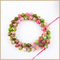 Unakit Perlen, Unakite, rund, poliert, Star Cut Faceted & DIY, gemischte Farben, 8mm, Länge:38 cm, verkauft von Strang