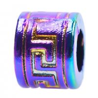 Zinc Alloy Large Hole Beads, colorful plated, fashion jewelry, multi-colored 