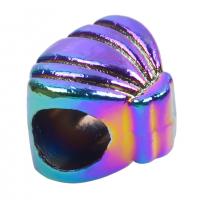Zinc Alloy Large Hole Beads, Shell, colorful plated, fashion jewelry, multi-colored 